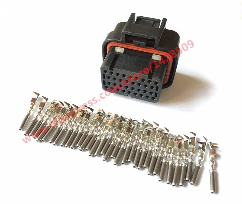 

10 Sets 34 Pin Female Tyco AMP Auto Oil Gas Connector 4-1437290-0