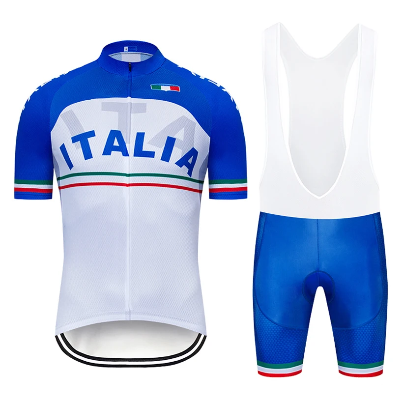 

2019 New ITALIA TEAM cycling jersey 9D pad Bike shorts set quick dry Ropa Ciclismo Mens pro BICYCLING Maillot Culotte wear