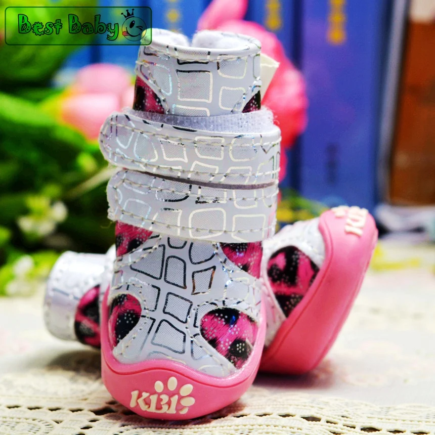 New 4pcs/set Senior Neoprene Pink/Blue/Green/Black Leopard Brand Pet