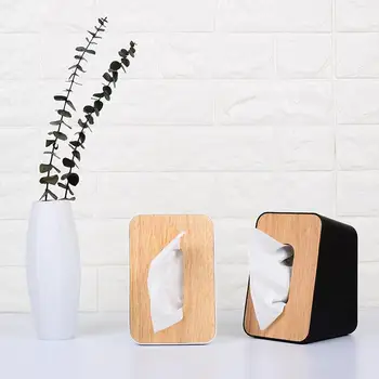 

Fashion Wooden Tissue Box Simple Paper Box Vertical Tissue Box Innovative Napkin Tray For Living Room TOffice Home Decoration