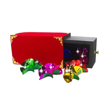 

Double Box Stage Magic Tricks Props Appear Flower from Box Professional Magician