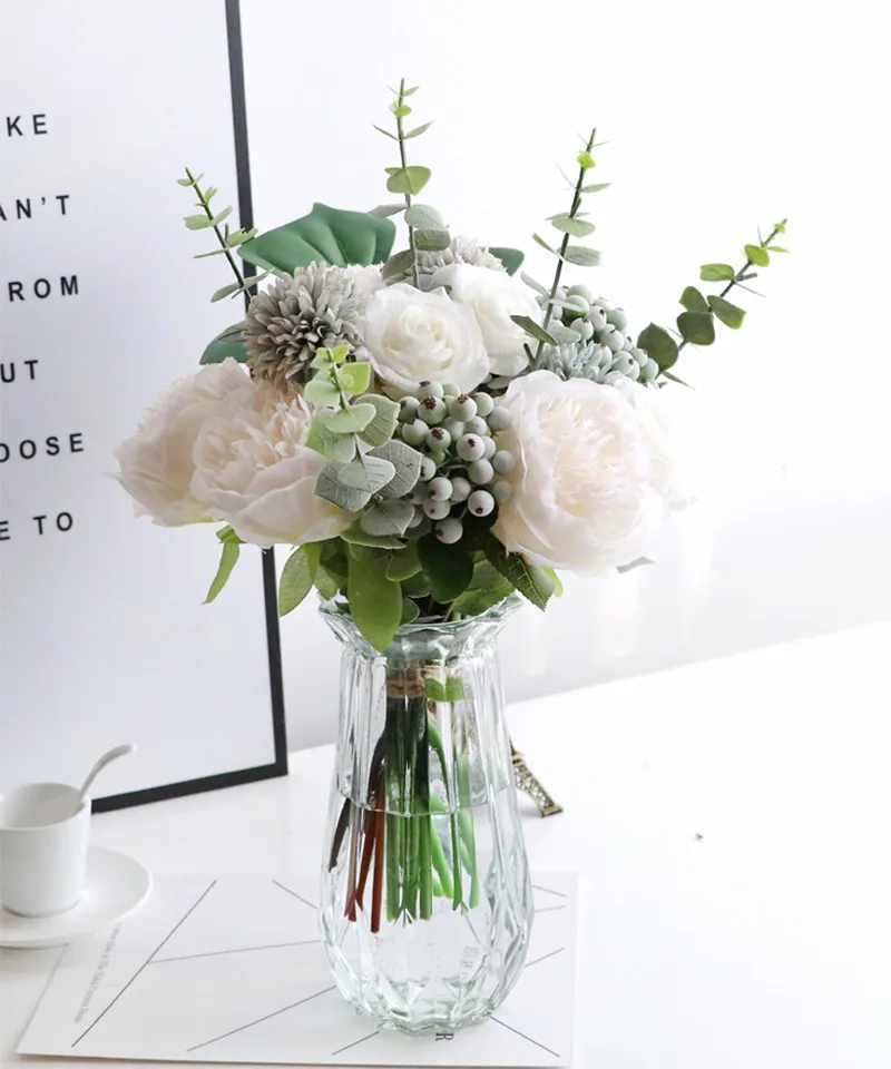 искусственные цветы fleurs artificielles для декора Ручной моделирования розы гортензии