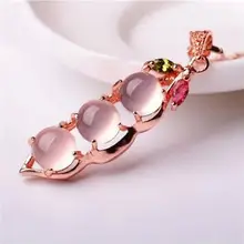 Натуральная Розовая кварцевая подвеска dream horse fly Sauteed Green Beans богатые бобы из розового золота и денег