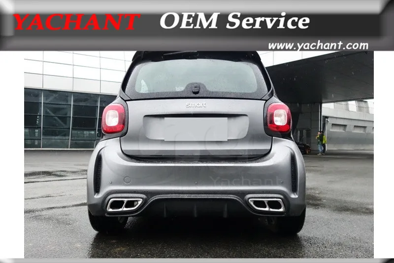 Часть заднего бампера из углеродного волокна подходит для 15 17 Smart Fortwo C453 Forfour W453 AMG