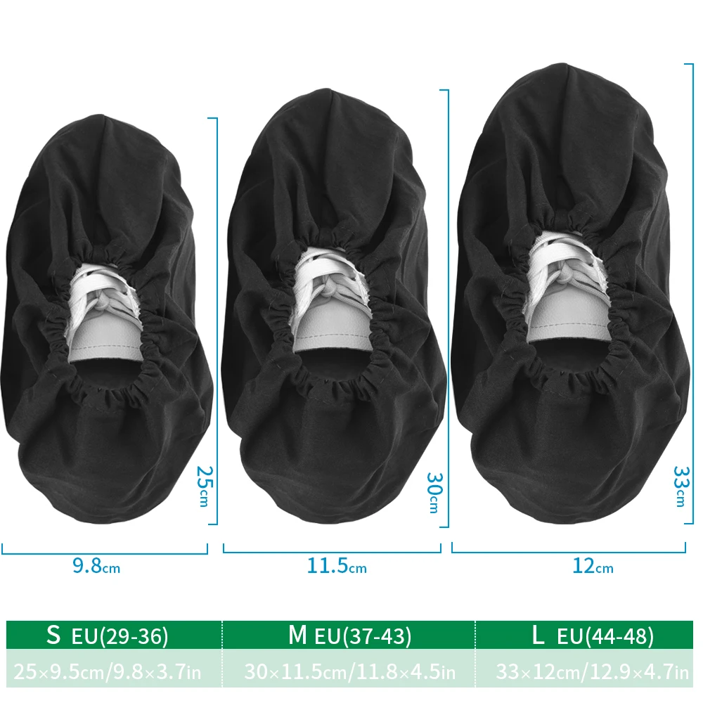 Elino 1 пара многоразовые бытовые бахилы для мужчин и женщин Толстый водонепроницаемый эластичный Крытый пылезащитный чехол для обуви черный