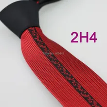 Галстуки COACHELLA, черный Узелок, контрастные красные пледы с черными полосками Пейсли, галстук узкий галстук, уникальный обтягивающий галстук Gravata 7 см