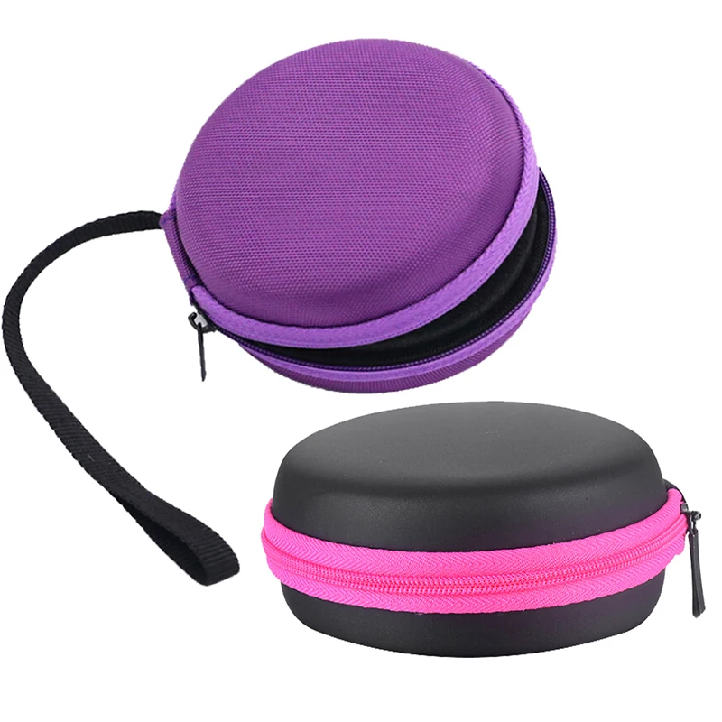 1PCS 12 Slot Essential Oil Carrying Case Cosmetic Bags Cases For Travel 1/2/3Ml Bottle Pink Purple