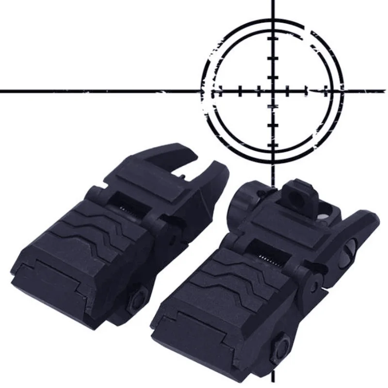 

Hunting Tactical Low Flip Up Front & Rear Sight Set Quick Detach Rapid Transition Sight for Picatinny Rail Hunting Accessories