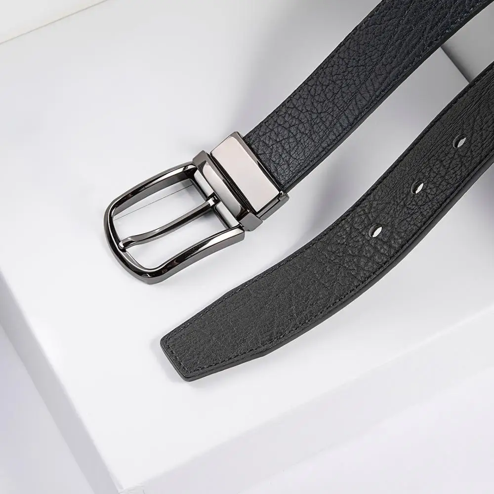 Двухсторонний Поворотный ремень Xiaomi Mijia двухцветный кожаный с пряжкой простой