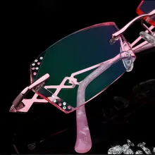 Женские очки для глаз, алмазная резка стекла, без оправы, по рецепту, ультралегкие готовые очки, линзы 134