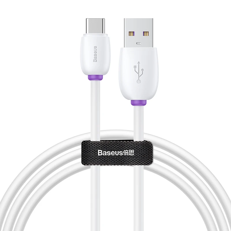 Baseus 5A usb type-C кабель для huawei mate 20 P30 P20 Pro Lite Xiaomi Mi 9 samsung S10 Быстрая зарядка type-c кабель USB-C зарядное устройство - Цвет: White