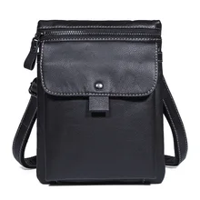 Shoulder Bags Men Genuine Leather Vintage Fashion Black Crossbody Travel Casual Mobile Bags Male Messenger Bag Brand Designer Shoulder Bags Men Genuine Leather Vintage Fashion Black Crossbody Travel Casual Mobile Bags Male Messenger Bag Brand Designer