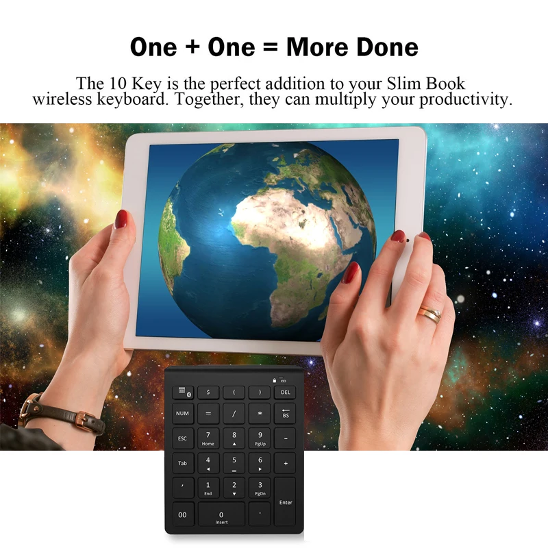 Goedkoop Avatto 28 Toetsen Bluetooth Wireless Numeriek Toetsenbord Mini Numpad Met Meer Functietoetsen Digitale Toetsenbord Voor Pc Accounting Taken