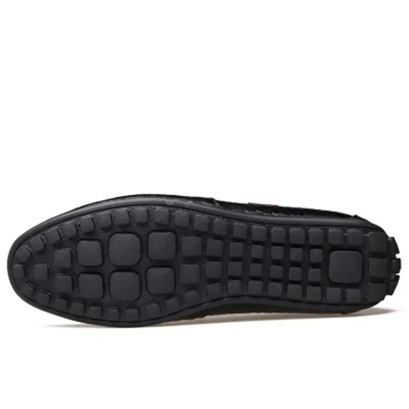 Spring Autumn Men Flats Genuine leather Breathable Loafers Fashion Slip-On Boat shoes British style Male Driving shoes 3A Spring Autumn Men Flats Genuine leather Breathable Loafers Fashion Slip-On Boat shoes British style Male Driving shoes 3A