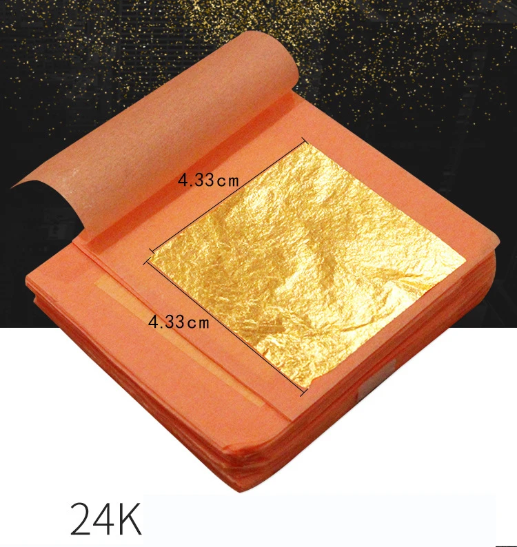 Anpro 24 K 99.9% из чистого золота Фольга Бумага для Красота будды статуи, ручные изделия паста для выпекания хлебобулочных изделий мороженое Кофе вино украшения