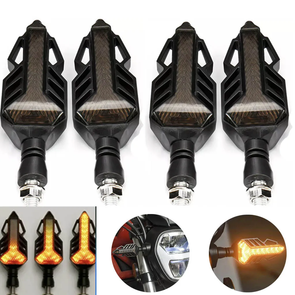 

lumen polaroid 4Pc Universal Motorcycle Motorbike Turn Signal LED Blinker Light Lamp 14 LED Amber Super Bright Motorcycle Light