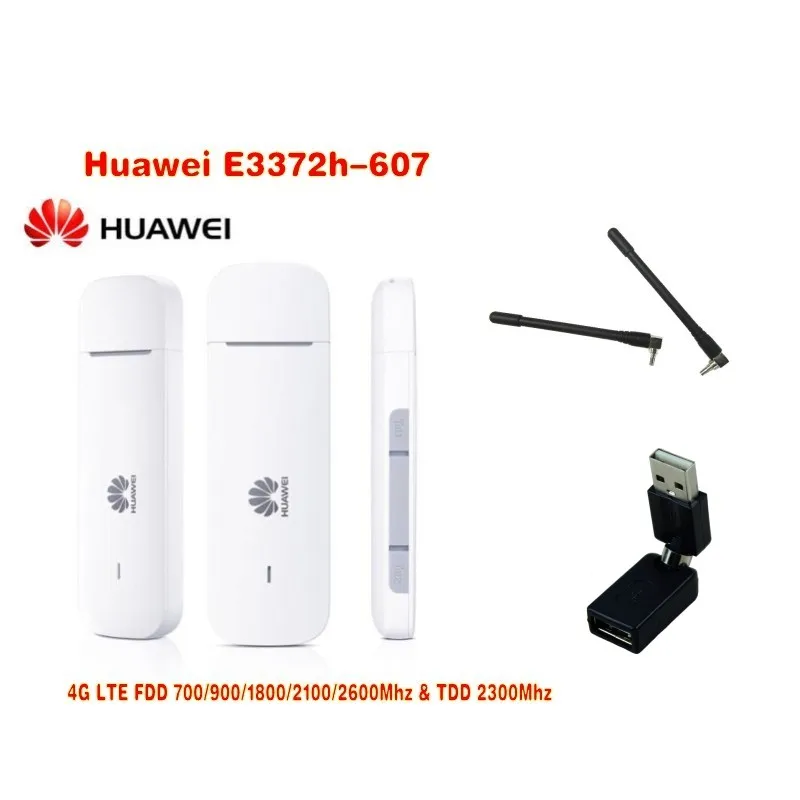 Разблокировка Huawei e3372 e3372h-607 150 Мбит/с 4 г LTE usb-модем двойной Порты и разъёмы Поддержка все группы (плюс антенна и 360 градусов вращения)