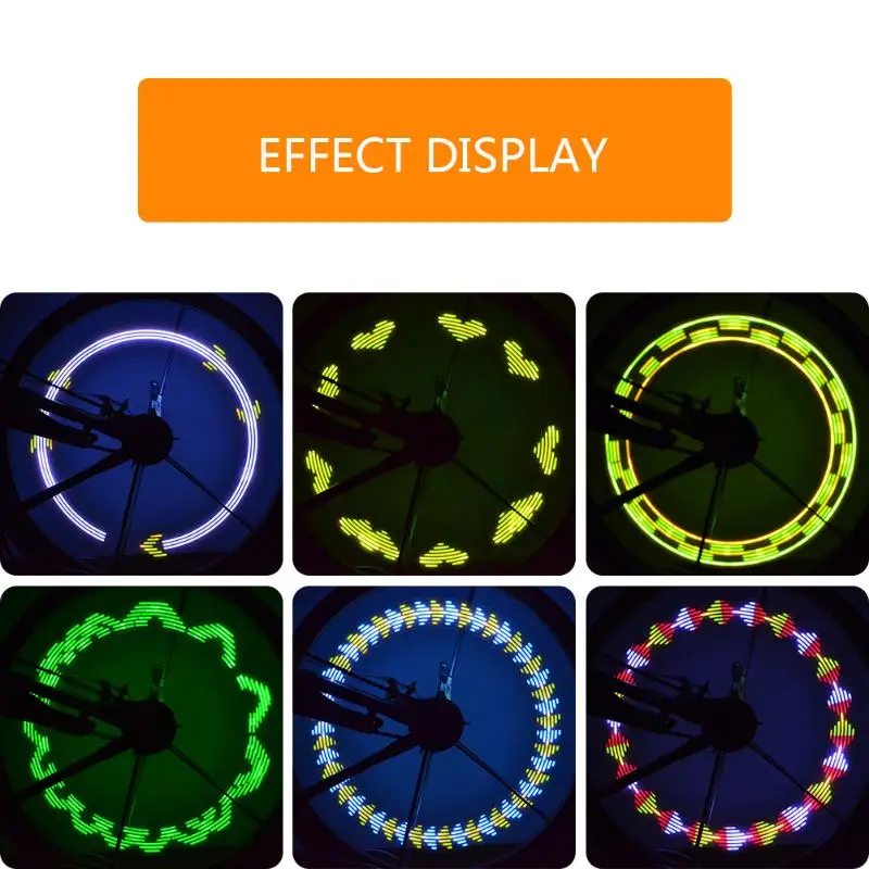 Excellent 7 LED Motorcycle Bike Wheel Signal Tire Spoke Lights 8 Changes Waterproof Bike Accessories Cycling Light Fixed on Bicycle Spoke 5