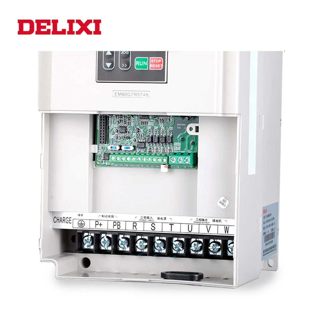 DELIXI AC DC 380V 7.5KW 3 phase input frequency inverter drives for motor Speed Control 50HZ 60HZ AC DC VFD frequency converter