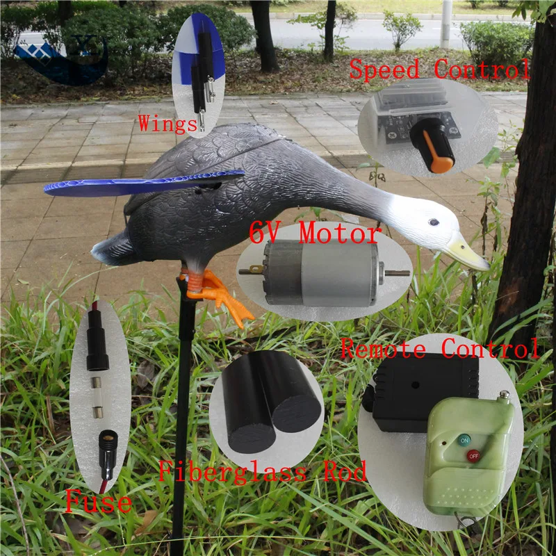 ФОТО Wholesale Russian Outdoor Hunting Decoy 6V Remote Control Hunting Mallard Duck Decoy From Xilei