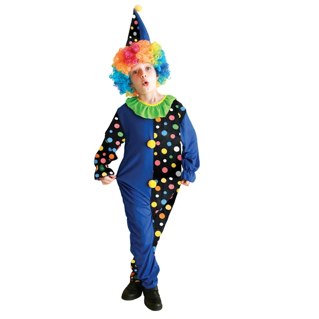 HOT!Children Kids Baby Jumpsuits & Rompers+Hat Halloween Carnival Clown