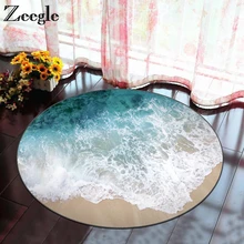Zeegle круглые ковры для гостиной, мягкие детские ковры для спальни, детские коврики, Нескользящие Коврики для компьютерного кресла, коврики для детской комнаты