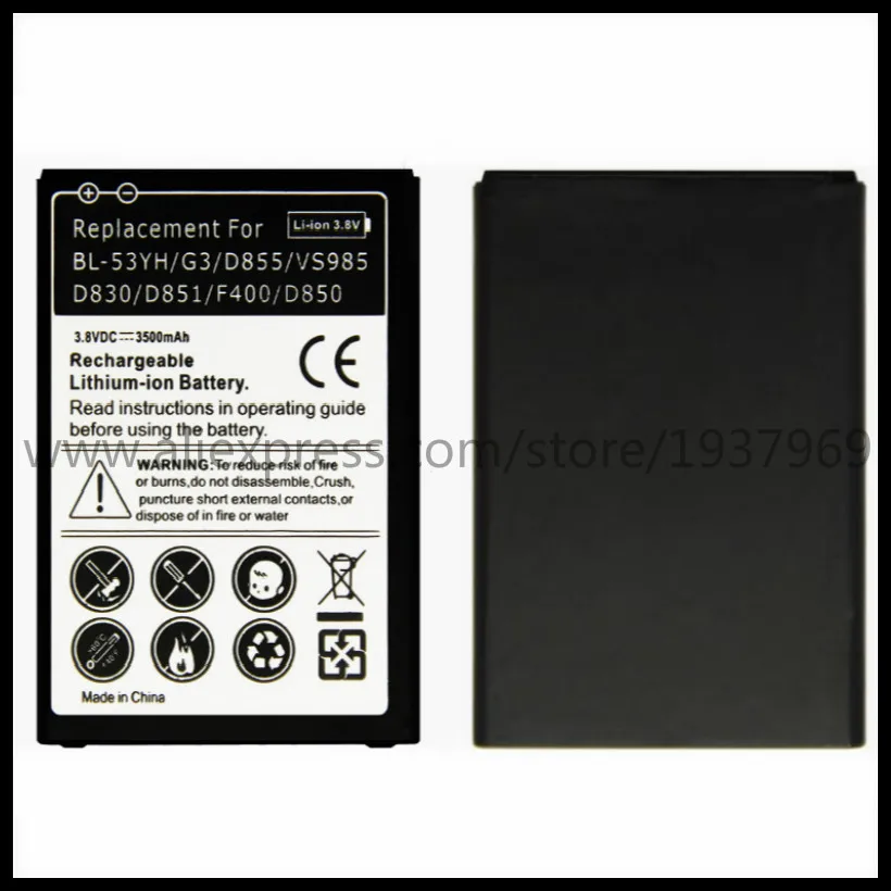 Для LG G3 батарея BL53YH BL 53YH сменная для D855 F400S/K/L D830 D850 VS985 батарея|battery for|battery for lgbattery lg