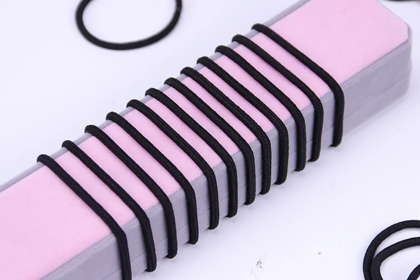 Simple Black Elastic Hairbands for Girls Fashion Women Scrunchie Gum for Hair Accessories Seamless Elastic Hair Bands 10PCS bride hair clip