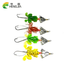 4pcs Rubber Frog Soft Fishing Lures 6g Bass CrankBait Spinnerbait Fishing Tackle SP011
