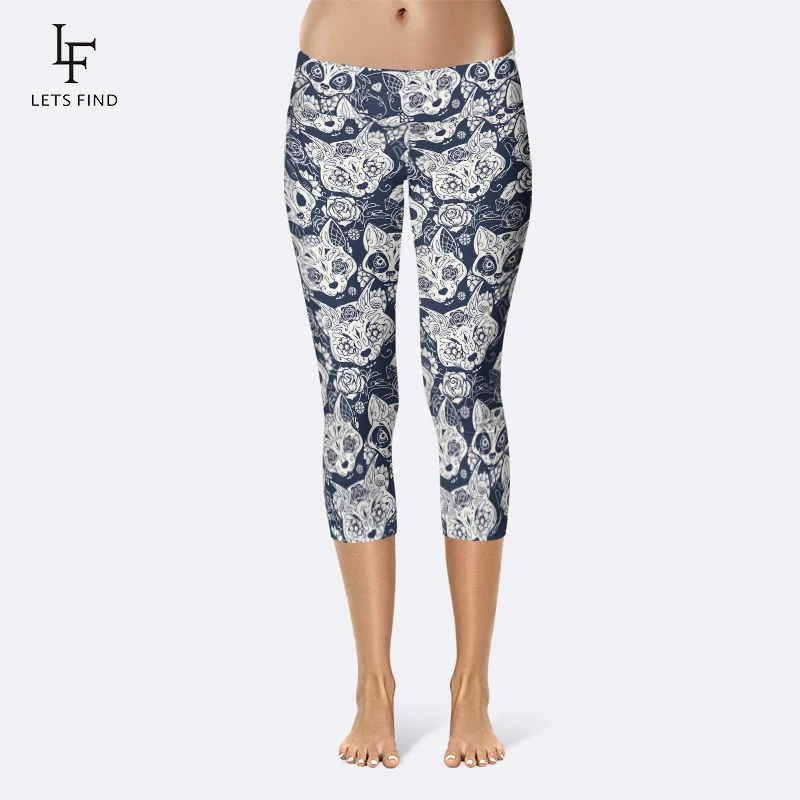 Summer Style Women Capri Leggings High Waist Leopard Print Plus Size Pants Fitness Mid-Calf Elastic Soft Mid Calf Legging Summer Style Women Capri Leggings High Waist Leopard Print Plus Size Pants Fitness Mid-Calf Elastic Soft Mid Calf Legging
