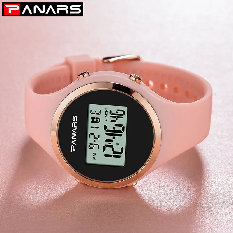 

2019 Digital Women Watches Waterproof Electronic Sports Watch For Women Fitness Rubber Wrist Watch Lady LED Relogio Feiminino