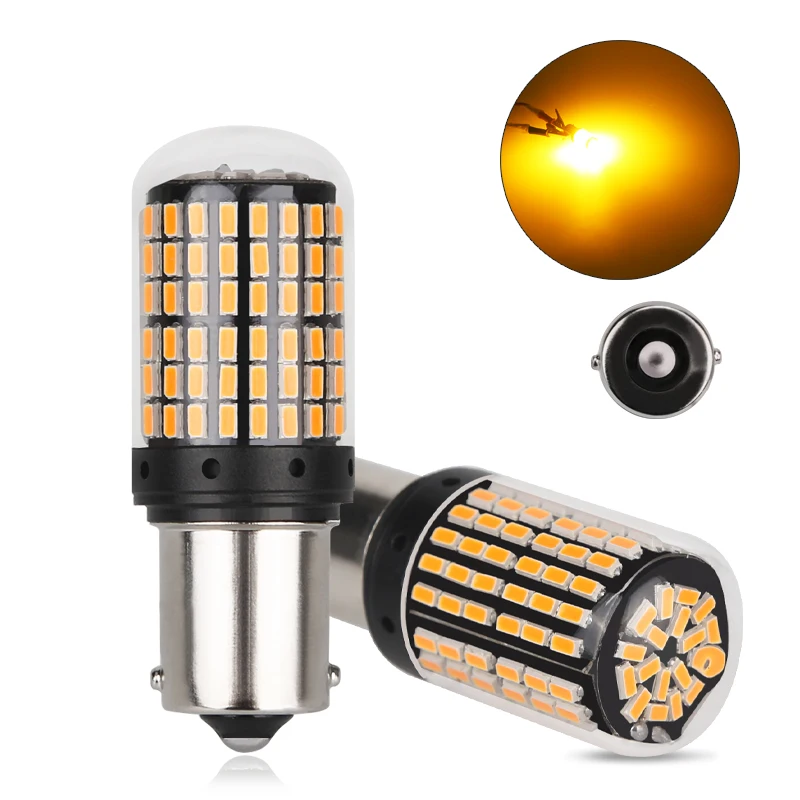 

1156 BA15S PY21W LED Turn Light 3014 144SMD Signal Reverse Brake Light Fog Bulb error free Signal Light Bulbs 1156