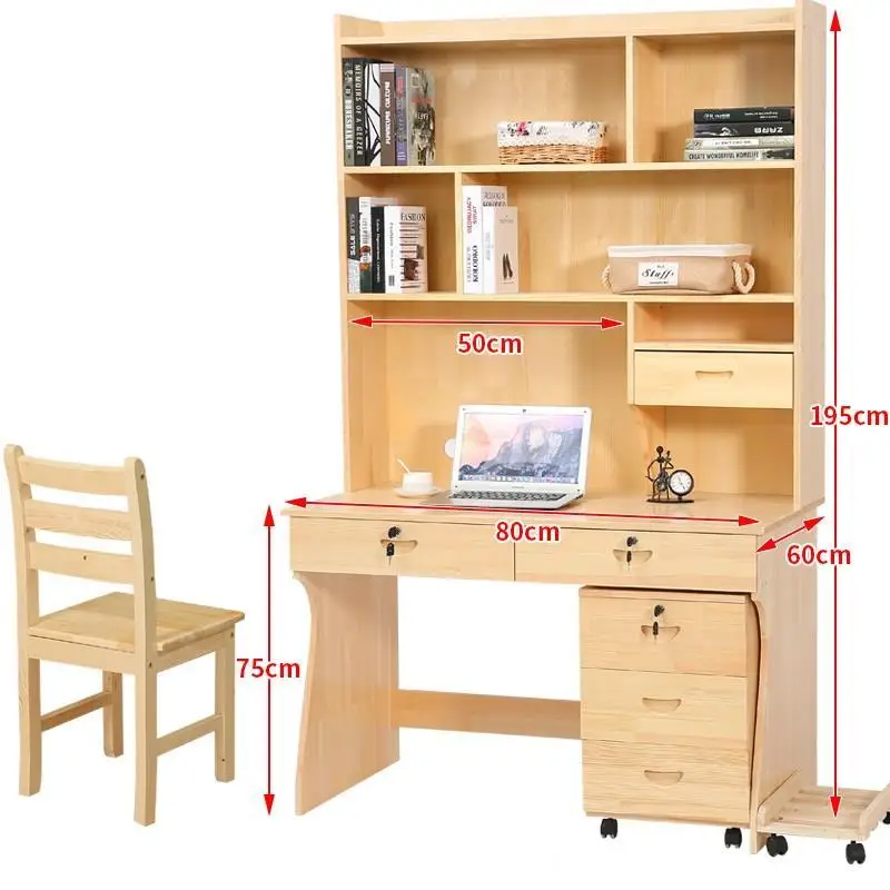 Bureau Meuble Dobravel Tafelkleed поддержка Ordinateur Портативный ретро деревянный Mesa стенд компьютерный ноутбук стол с книжным шкафом - Цвет: MODEL P