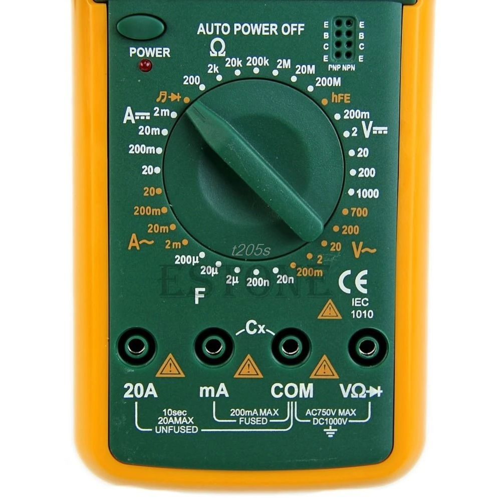 DT9205M LCD Digital Multimeter Voltmeter Ohmmeter Ammeter Capacitance Tester Hot Q02