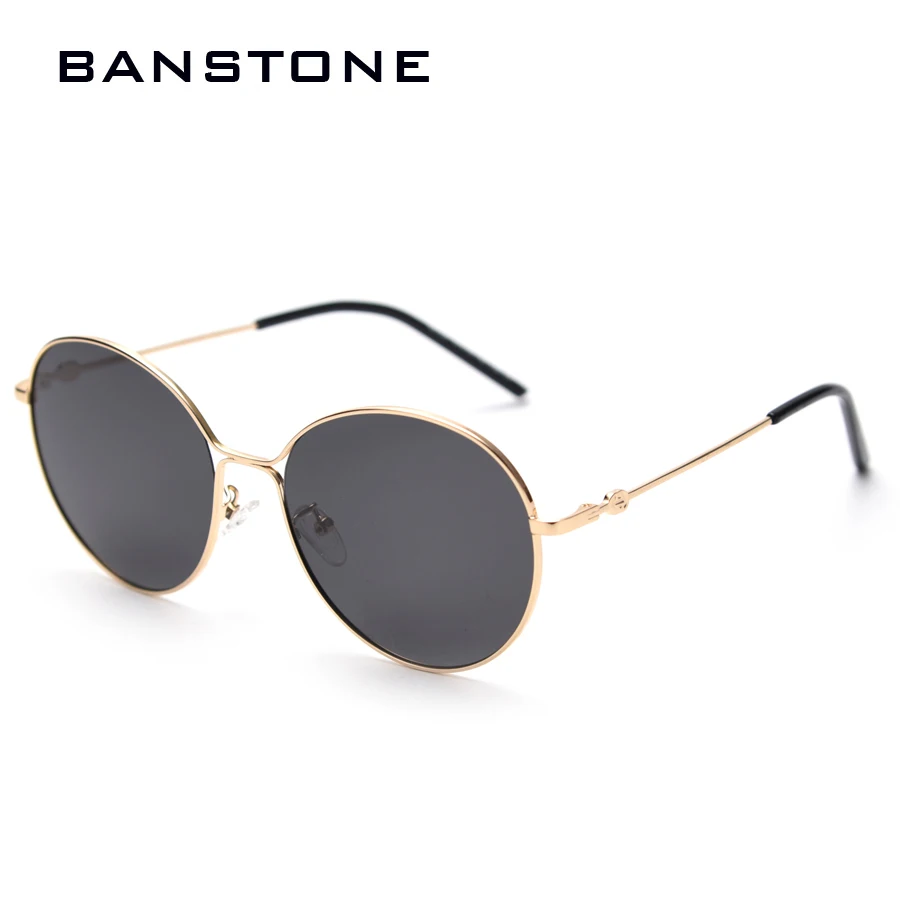

BANSTONE Vintage Polarized Sunglasses Men Women Driving Round Frame Sun Glasses Gradient Shades Oculos De Sol UV400