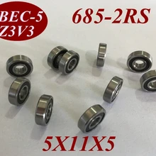 10 шт. 685RS 685RZ 685 2RS 685-2RS 685-2RZ 685 RS 5X11X5 мм 5*11*5 мм миниатюрный роликовый вал двигателя глубокий паз шарикоподшипник инструменты