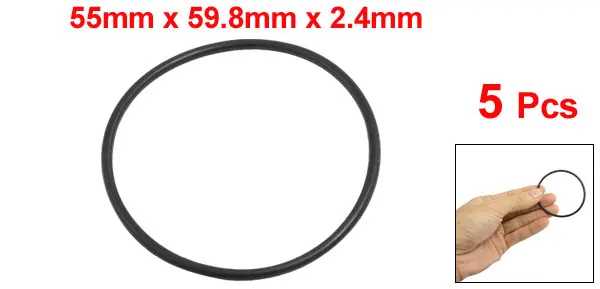 Uxcell 5 шт. 2,4 мм черный резиновый уплотнительный масляный фильтр уплотнительные кольца идентификатор прокладок 47,2 мм 50 мм 53,2 мм 55,2 мм 55 мм 60,2 мм 63,2 мм 70 мм 70,2 мм