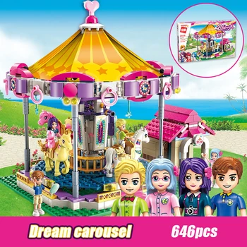 

2016 646pcs Girl's Dream Town Constructor Model Kit Blocks Compatible LEGO Bricks Toys for Boys Girls Children Modeling