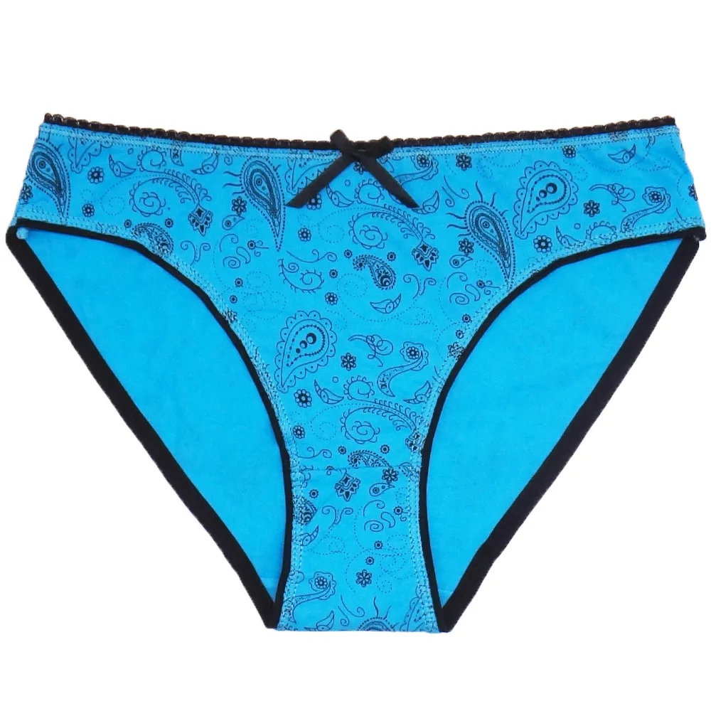 Classical Printed 6pcs Women XL Panties Women's Cotton Briefs Cute Bow