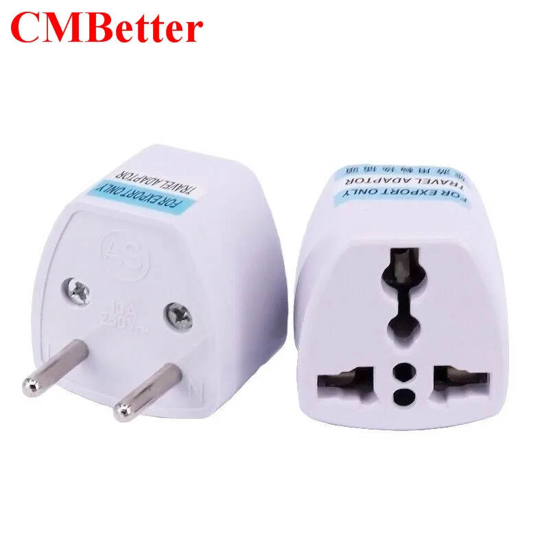CMBetter Universal EU Plug Adapter European Chinese Power Socket White Travel Converter Conversion Plug (3)