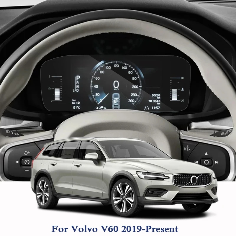 

For Volvo V60 2019-Present GPS Navigation Screen Glass Protective Film Dashboard Display Film Internal Car Accessories Stickers