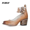 Ceinture de cheville vintage à talons hauts, nouvelle collection printemps et automne, bouche peu profonde, chaussures simples pour femmes 40-43 ► Photo 1/6
