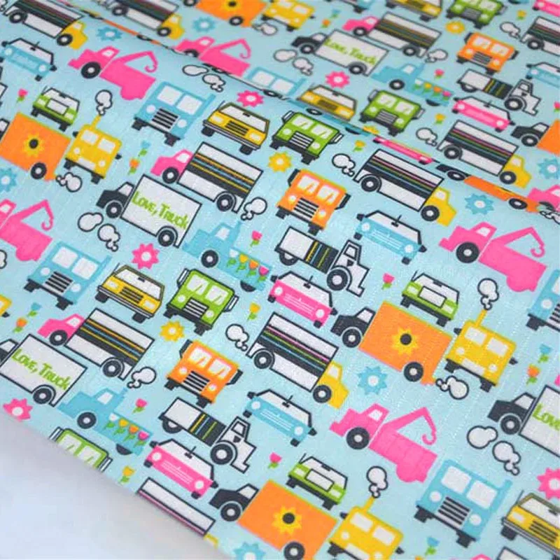 210D ПВХ покрытием водонепроницаемые тканевые с принтом автомобиля ручной работы DIY Kidston скатерть сумки ткань