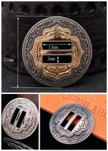 6X Western Cowboy Antique argent/or selles Tack bandeau bride maroquinerie métal fendu Conchos ceinture matériel 1-1/4
