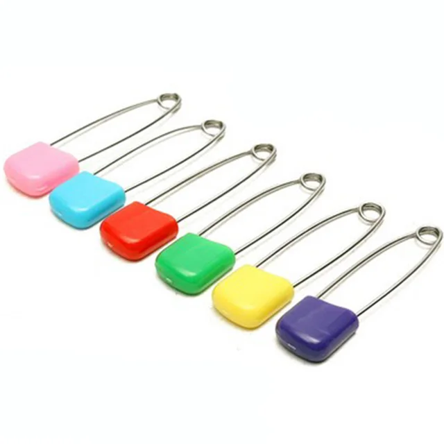 ciassthree 10pcs baby diaper pins holder safety shower locking cloth