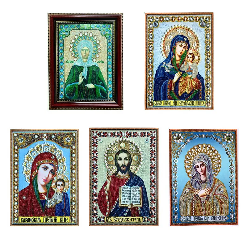 

DIY 5D Modern Art Diamond Painting Part Diamond Round Diamond Character Cross Stitch Set Crystal Rhinestone Craft Mirror Sticker