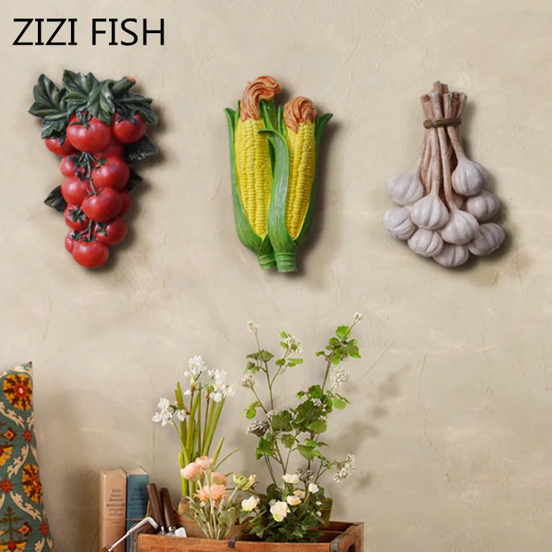 

Wall decoration art Living room pendant creative wall decoration resin rural farmhouse style Vegetable and fruit wall hanging