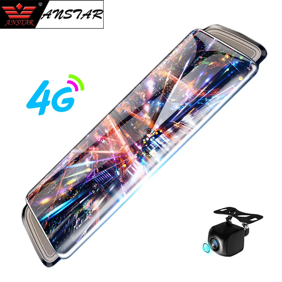 Anstar 10 Dash Cam 4G Rear View Mirror font b Camera b font Android Car DVR