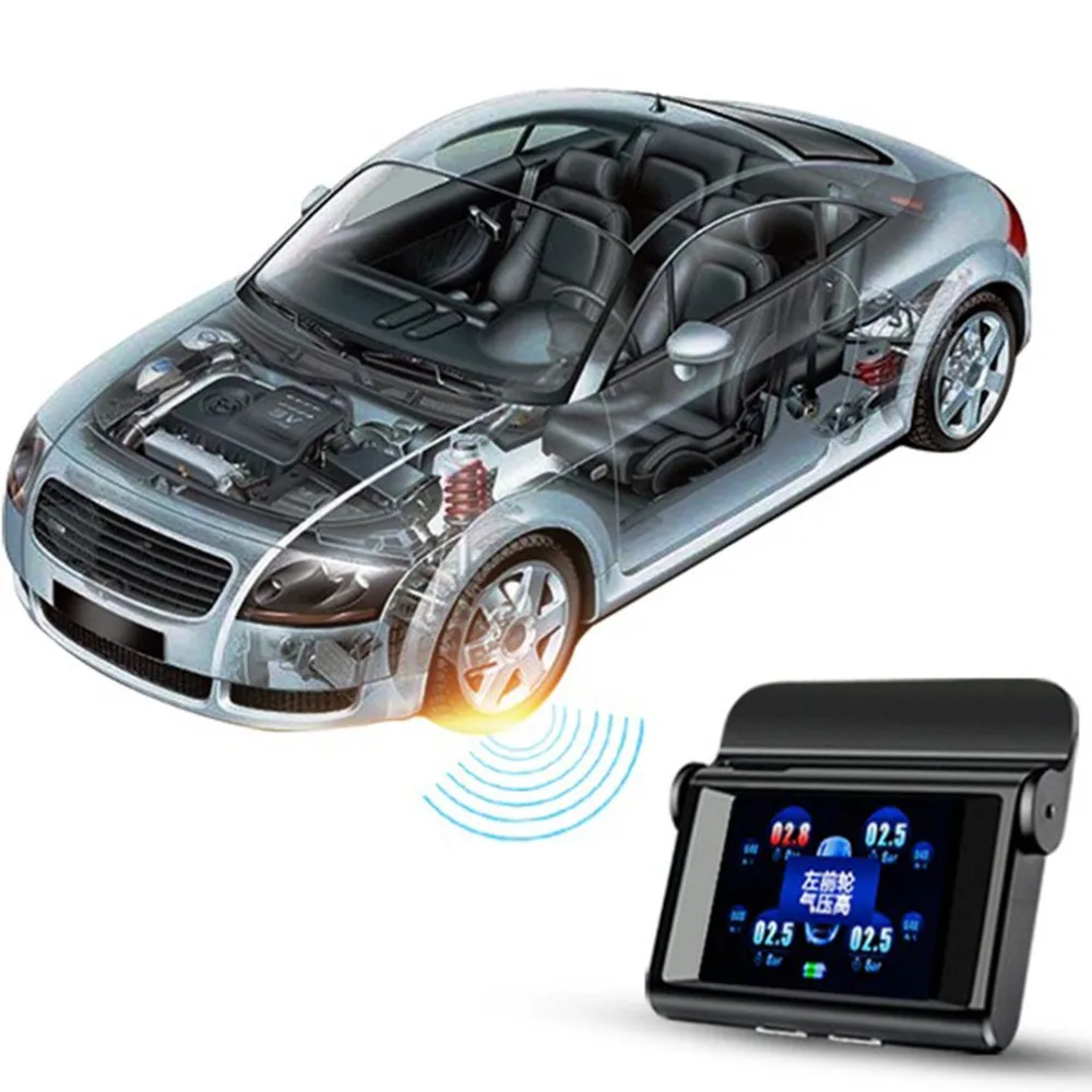 Universal Car TPMS LT-368 Solar Power Pressure Monitoring System 2.4 LCD TPMS Gauge Diagnostic Tool Tire Pressure Alarm Universal Car TPMS LT-368 Solar Power Pressure Monitoring System 2.4 LCD TPMS Gauge Diagnostic Tool Tire Pressure Alarm