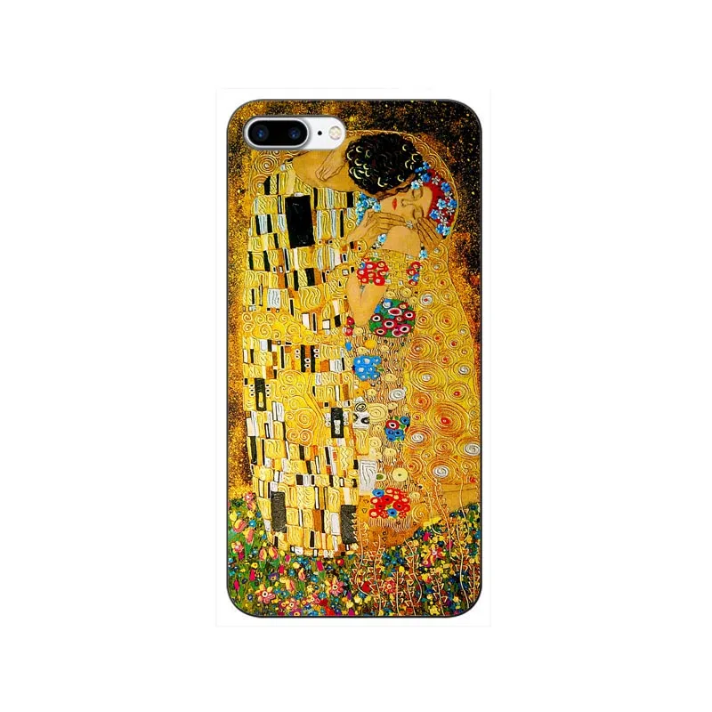 Картина маслом Густав Климт поцелуй искусства Ван Гог жесткий поликарбонатный чехол для телефона чехол для iPhone X 5 6S PLUS, 7, 7 PLUS, 8, 11 PRO MAX XR XS MAX